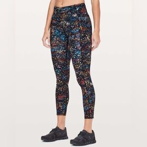 Lululemon Fast & Free 7/8 Tight II *Nulux 25" *Flowerescent Multi Size 4